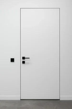 דלת קו אפס | צבע לבן RAL9016 | גובה דלת 240 ס"מ
