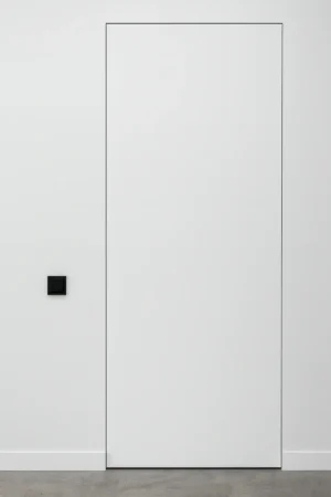 דלת קו אפס ללא ידית | צבע לבן RAL9016 | גובה דלת 215 ס"מ