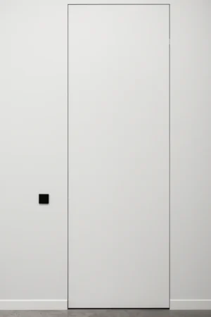 דלת קו אפס בלי ידית | צבע לבן RAL9016 | גובה דלת עד 240 ס"מ - דלת אלומיניום